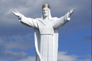This Christ the King statue rises high above Poland. This Christ the King statue rises high above Poland.