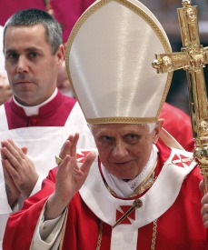REMEMBERING PASTORS. Pope Benedict XVI waves as he leaves after celebrating Mass Nov. 4 in St. Peter's Basilica at the Vatican for cardinals and bishops who died in the past year. In his homily, the Pope said that the Christian focus on heaven is to be balanced with fully carrying out one's responsibilities with a healthy detachment and adequate rest. REMEMBERING PASTORS. Pope Benedict XVI waves as he leaves after celebrating Mass Nov. 4 in St. Peter's Basilica at the Vatican for cardinals and bishops who died in the past year. In his homily, the Pope said that the Christian focus on heaven is to be balanced with fully carrying out one's responsibilities with a healthy detachment and adequate rest.
