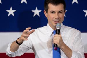 Mayor Pete Buttigieg speaks at a town hall event on the campus of Southern New Hampshire University, Jan. 5, 2020. Mayor Pete Buttigieg speaks at a town hall event on the campus of Southern New Hampshire University, Jan. 5, 2020.