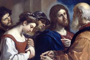 Guercino, “The Woman Taken in Adultery”, c. 1621 Guercino, “The Woman Taken in Adultery”, c. 1621
