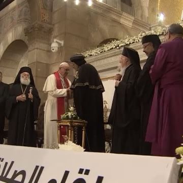 The Pope called for respect for human rights, especially the right to religious liberty, while in Egypt last month. The Pope called for respect for human rights, especially the right to religious liberty, while in Egypt last month.
