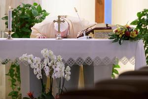 Pope Francis celebrates Mass on April 24, 2020. Pope Francis celebrates Mass on April 24, 2020.