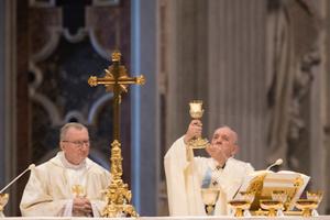 Pope Francis celebrates Mass on the Solemnity of Mary, Mother of God, 2020. Pope Francis celebrates Mass on the Solemnity of Mary, Mother of God, 2020.