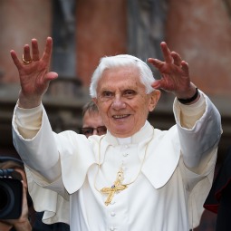 PAPAL WAVE. Pope Benedict XVI greets pilgrims outside the Dom cathedral on Sept. 23 in Erfurt, Germany. The Pope was in Erfurt on the second of a four-day visit to Germany. PAPAL WAVE. Pope Benedict XVI greets pilgrims outside the Dom cathedral on Sept. 23 in Erfurt, Germany. The Pope was in Erfurt on the second of a four-day visit to Germany.