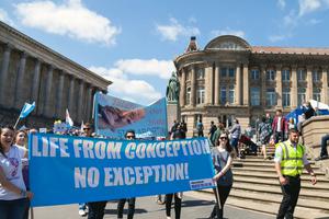 SIGNS FOR LIFE. Pro-lifers in Britain participate in March for Life UK to show their support for the dignity of human life. 