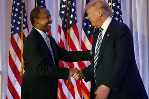 HUD Secretary-elect Ben Carson and President-elect Donald Trump HUD Secretary-elect Ben Carson and President-elect Donald Trump