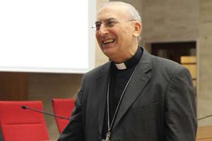 Archbishop Mario Zenari, who will be elevated to the cardinalate at the Nov. 19 consistory, speaks at a September 2015 conference. Archbishop Mario Zenari, who will be elevated to the cardinalate at the Nov. 19 consistory, speaks at a September 2015 conference.