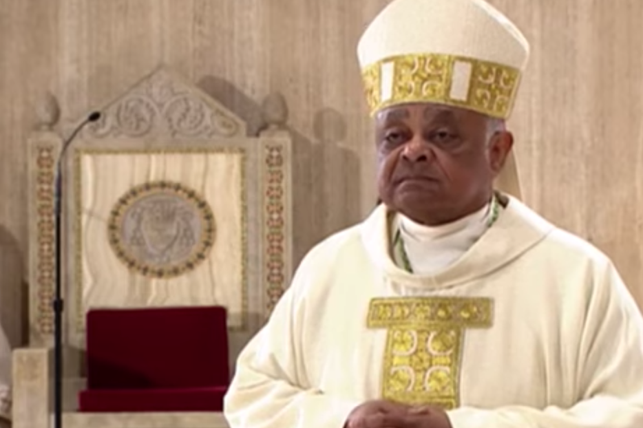Archbishop Wilton Gregory stands in the sanctuary of the Basilica of the National Shrine of the Immaculate Conception during his May 21 installation Mass. Archbishop Wilton Gregory stands in the sanctuary of the Basilica of the National Shrine of the Immaculate Conception during his May 21 installation Mass.