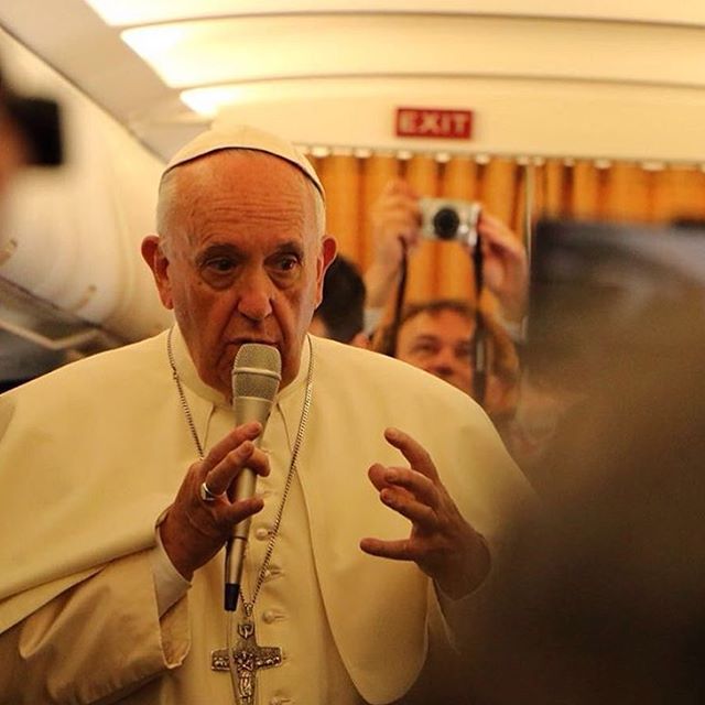 Pope Francis answers questions June 24 en route to Armenia. Pope Francis answers questions June 24 en route to Armenia.