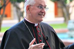 Archbishop Joseph Kurtz of Louisville, Ky., at the North American College in Rome on Oct. 8.
Archbishop Joseph Kurtz of Louisville, Ky., at the North American College in Rome on Oct. 8.