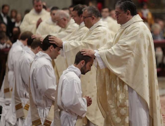 Pope Francis ordains men to the priesthood on World Day of Vocations. Pope Francis ordains men to the priesthood on World Day of Vocations.