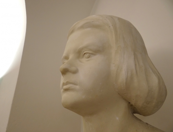 A bust of Sophie Scholl (above) greets visitors at the museum about her at Munich University. Literature (below) produced by the ‘White Rose’ student resistors is embedded in Scholl Siblings Square. A bust of Sophie Scholl (above) greets visitors at the museum about her at Munich University. Literature (below) produced by the ‘White Rose’ student resistors is embedded in Scholl Siblings Square.