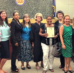 Dawn Eden (third from left) with Project Dawn Court staff and associates. Dawn Eden (third from left) with Project Dawn Court staff and associates.