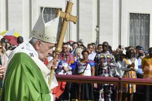 Pope Francis celebrates Mass for the World Day of Migrants and Refugees Sept. 29. Pope Francis celebrates Mass for the World Day of Migrants and Refugees Sept. 29.