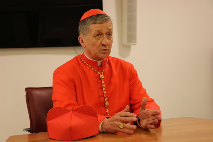 Cardinal Blase Cupich answers reporters' questions at the North American College, Nov. 19, 2016 Cardinal Blase Cupich answers reporters' questions at the North American College, Nov. 19, 2016