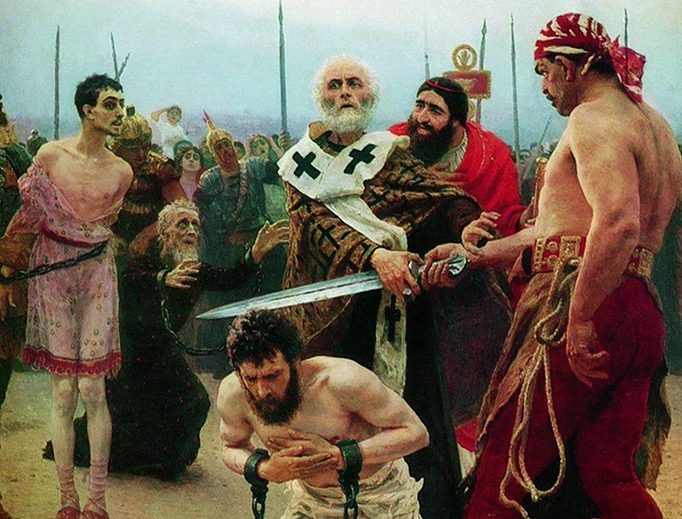 Ilya Repin (1844-1930), “Saint Nicholas of Myra Saves Three Innocent Men From Death” Ilya Repin (1844-1930), “Saint Nicholas of Myra Saves Three Innocent Men From Death”