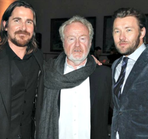 Christian Bale, Ridley Scott and Joel Edgerton Christian Bale, Ridley Scott and Joel Edgerton