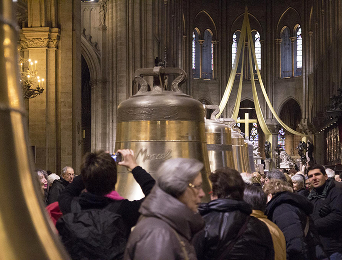 Exhibition of the bells in Notre-Dame de Paris in 2013. Exhibition of the bells in Notre-Dame de Paris in 2013.