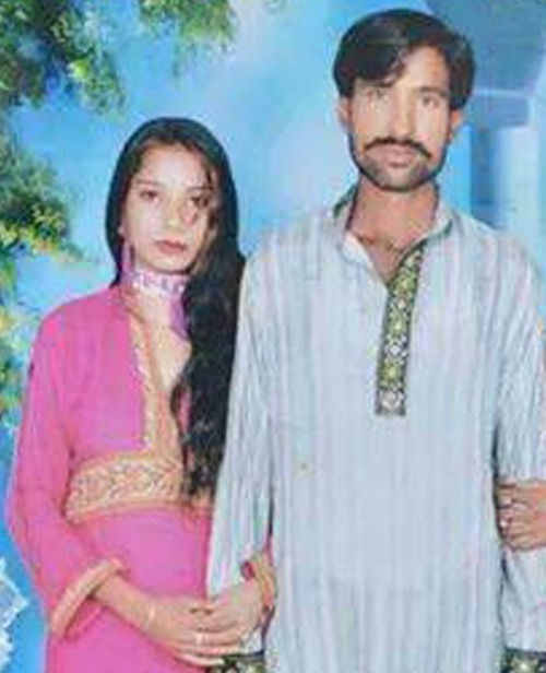 Shahzad Masih and his wife Shama Bibi. Shahzad Masih and his wife Shama Bibi.