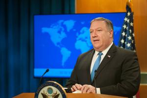 Secretary of State Mike Pompeo announces the creation of the Iran Action Group at the Department of State Aug. 16 in Washington. The Trump administration said the Iran Action Group will coordinate and manage U.S. policy toward Iran after withdrawing from the Iran nuclear deal. Secretary of State Mike Pompeo announces the creation of the Iran Action Group at the Department of State Aug. 16 in Washington. The Trump administration said the Iran Action Group will coordinate and manage U.S. policy toward Iran after withdrawing from the Iran nuclear deal.