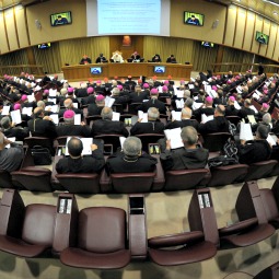 Pope Benedict XVI addresses the audience on the last day of the 2010 Synod for Bishops on the Middle East. Pope Benedict XVI addresses the audience on the last day of the 2010 Synod for Bishops on the Middle East.