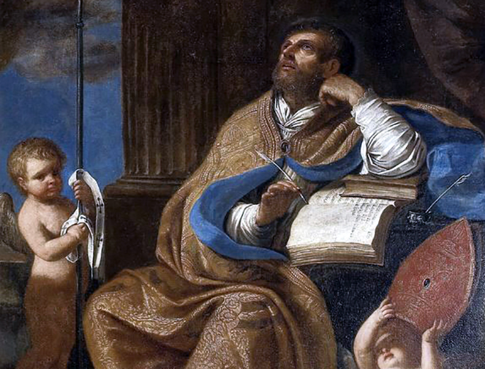 School of Guercino, “Saint Peter Chrysologus” (17th Century) School of Guercino, “Saint Peter Chrysologus” (17th Century)