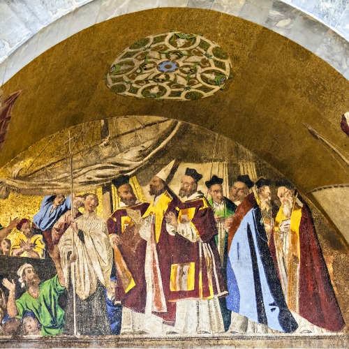 Patriarchal Cathedral Basilica of St. Mark is cathedral church of Archdiocese of Venice, Italy. Patriarchal Cathedral Basilica of St. Mark is cathedral church of Archdiocese of Venice, Italy.