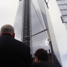 Pastors pray in the shadow of the new Freedom Tower on Sept. 10, 2011. Pastors pray in the shadow of the new Freedom Tower on Sept. 10, 2011.