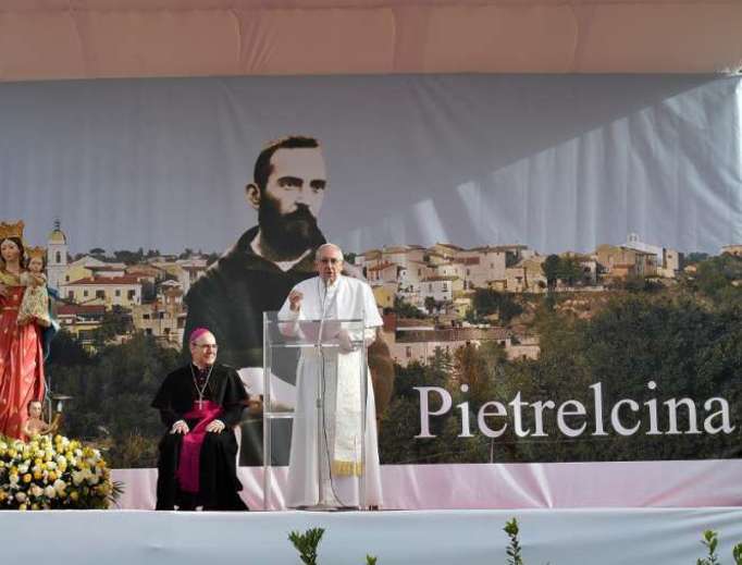 Pope Francis speaks in Pietrelcina, Italy, on March 17. Pope Francis speaks in Pietrelcina, Italy, on March 17.