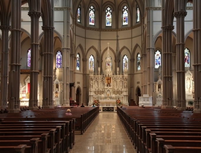 Saint Paul Cathedral in Pittsburgh. The church was finished in 1906. Saint Paul Cathedral in Pittsburgh. The church was finished in 1906.