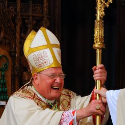 Archbishop Timothy Dolan is handed the crozier during the Mass of Installation at St. Patrick's Cathedral in New York April 15, 2009. Archbishop Timothy Dolan is handed the crozier during the Mass of Installation at St. Patrick's Cathedral in New York April 15, 2009.