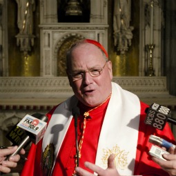 Cardinal Timothy Dolan, speaking to reporters recently at St. Patrick's Cathedral. Cardinal Timothy Dolan, speaking to reporters recently at St. Patrick's Cathedral.