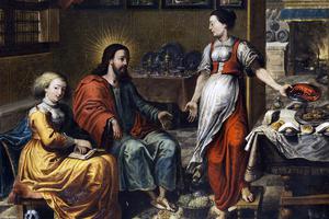 “Christ with Martha and Mary,” from an unknown 17th-century Master of the Flemish School “Christ with Martha and Mary,” from an unknown 17th-century Master of the Flemish School