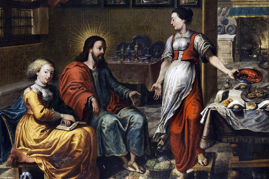 “Christ with Martha and Mary,” from an unknown 17th-century Master of the Flemish School “Christ with Martha and Mary,” from an unknown 17th-century Master of the Flemish School