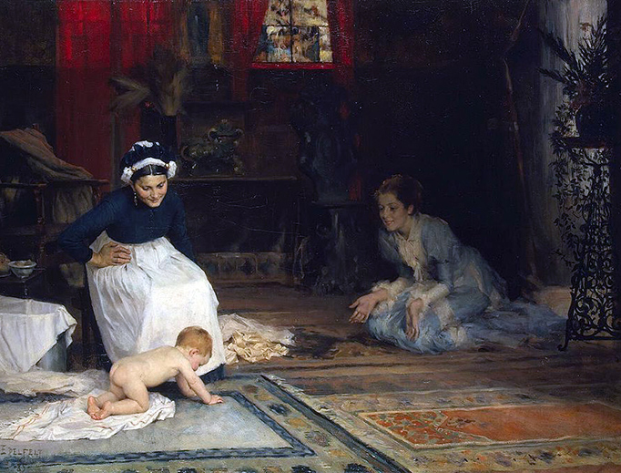 Albert Edelfelt, “In the Nursery” (1885) Albert Edelfelt, “In the Nursery” (1885)