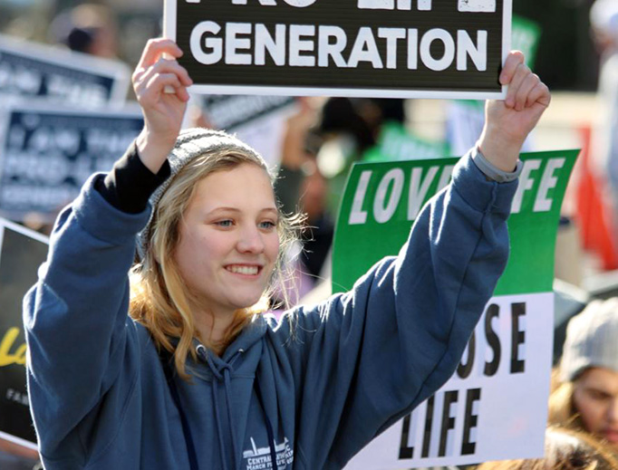 Pro-life advocates at the 45th annual March for Life in Washington, D.C. on Jan. 19, 2018.
Pro-life advocates at the 45th annual March for Life in Washington, D.C. on Jan. 19, 2018.