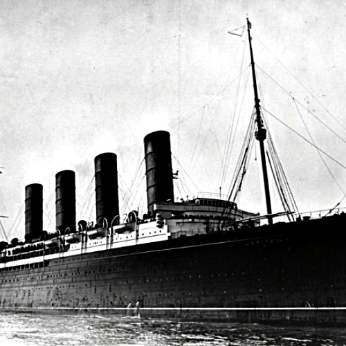 The RMS Lusitania, which was torpedoed and sunk by a German submarine, May 7, 1915 The RMS Lusitania, which was torpedoed and sunk by a German submarine, May 7, 1915