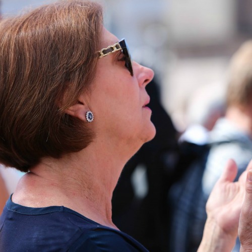 A woman prays at the Sunday Angelus at the Vatican on Sept. 15, 2014. A woman prays at the Sunday Angelus at the Vatican on Sept. 15, 2014.