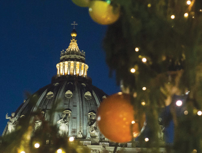 The unveiling of the Nativity scene and Christmas tree in St. Peter’s Square on Dec. 9. The unveiling of the Nativity scene and Christmas tree in St. Peter’s Square on Dec. 9.
