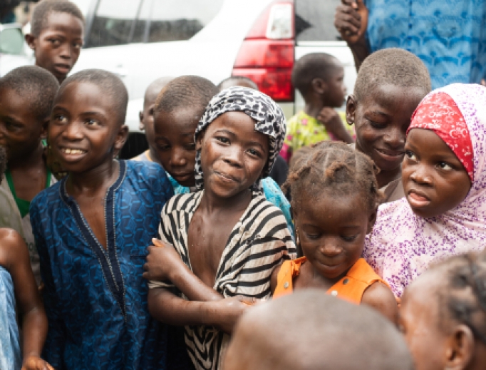 Children sheltered in an orphanage, Lagos, Nigeria. Children sheltered in an orphanage, Lagos, Nigeria.