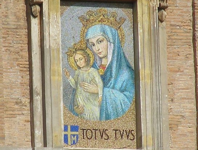 Mosaic of Mater Ecclesiae in St. Peter's Square Mosaic of Mater Ecclesiae in St. Peter's Square