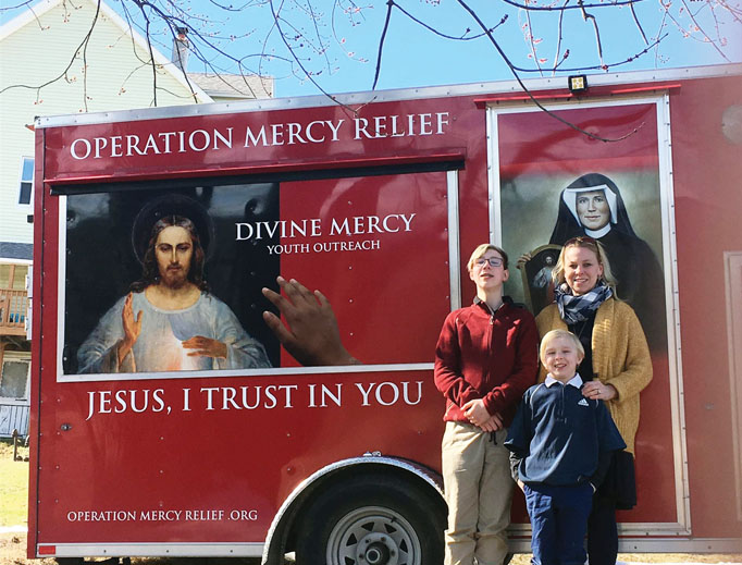 Vera Miller and sons Dean, 12, and Luke, 8, enjoy supporting ‘Divine Mercy for Youth.’ Vera Miller and sons Dean, 12, and Luke, 8, enjoy supporting ‘Divine Mercy for Youth.’