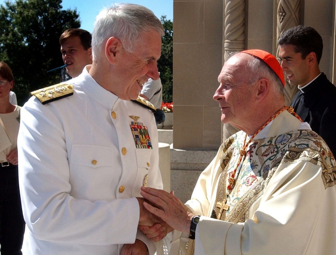 Cardinal Theodore McCarrick and Admiral William Fallon, September 16, 2001, in Washington, D.C. Cardinal Theodore McCarrick and Admiral William Fallon, September 16, 2001, in Washington, D.C.