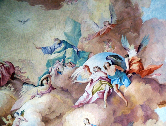 Johann Jakob Zeiller, “God the Father” (detail) Johann Jakob Zeiller, “God the Father” (detail)