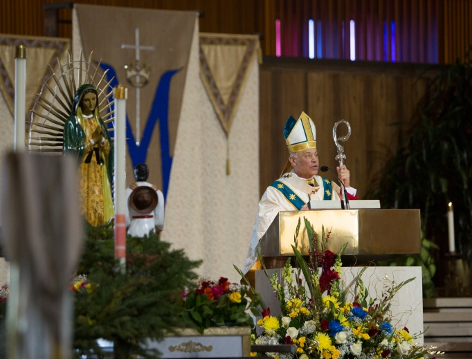 San Francisco Archbishop Salvatore Cordileone presides at The Mass of the Americas, dedicated to the Immaculate Conception and Our Lady of Guadalupe, at St. Mary’s Cathedral in San Francisco last December. San Francisco Archbishop Salvatore Cordileone presides at The Mass of the Americas, dedicated to the Immaculate Conception and Our Lady of Guadalupe, at St. Mary’s Cathedral in San Francisco last December.
