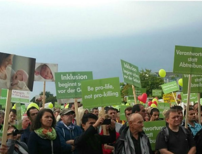 Participants in the 2016 March for Life in Berlin. Participants in the 2016 March for Life in Berlin.