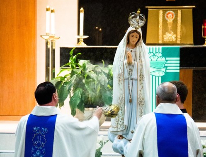 Our Lady of Fatima Church in Lakewood, Colorado, is honoring Fatima this centenary year. Our Lady of Fatima Church in Lakewood, Colorado, is honoring Fatima this centenary year.
