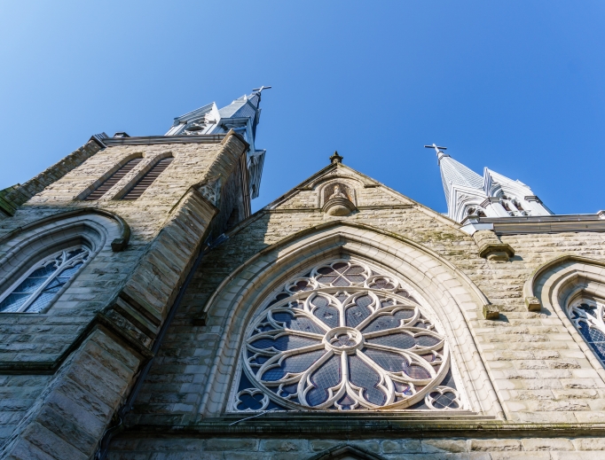 Holy Rosary Cathedral on Richards Street in Vancouver, headquarters of the city's archdiocese. Holy Rosary Cathedral on Richards Street in Vancouver, headquarters of the city's archdiocese.