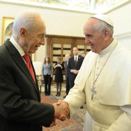 President Shimon Peres of Israel meets with Pope Francis at the Vatican on April 30. President Shimon Peres of Israel meets with Pope Francis at the Vatican on April 30.