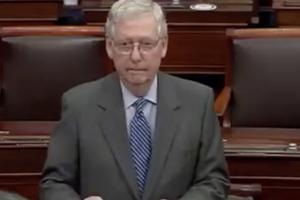 Senator Mitch McConnell speaks from the Senate floor on May 20, 2020. Senator Mitch McConnell speaks from the Senate floor on May 20, 2020.